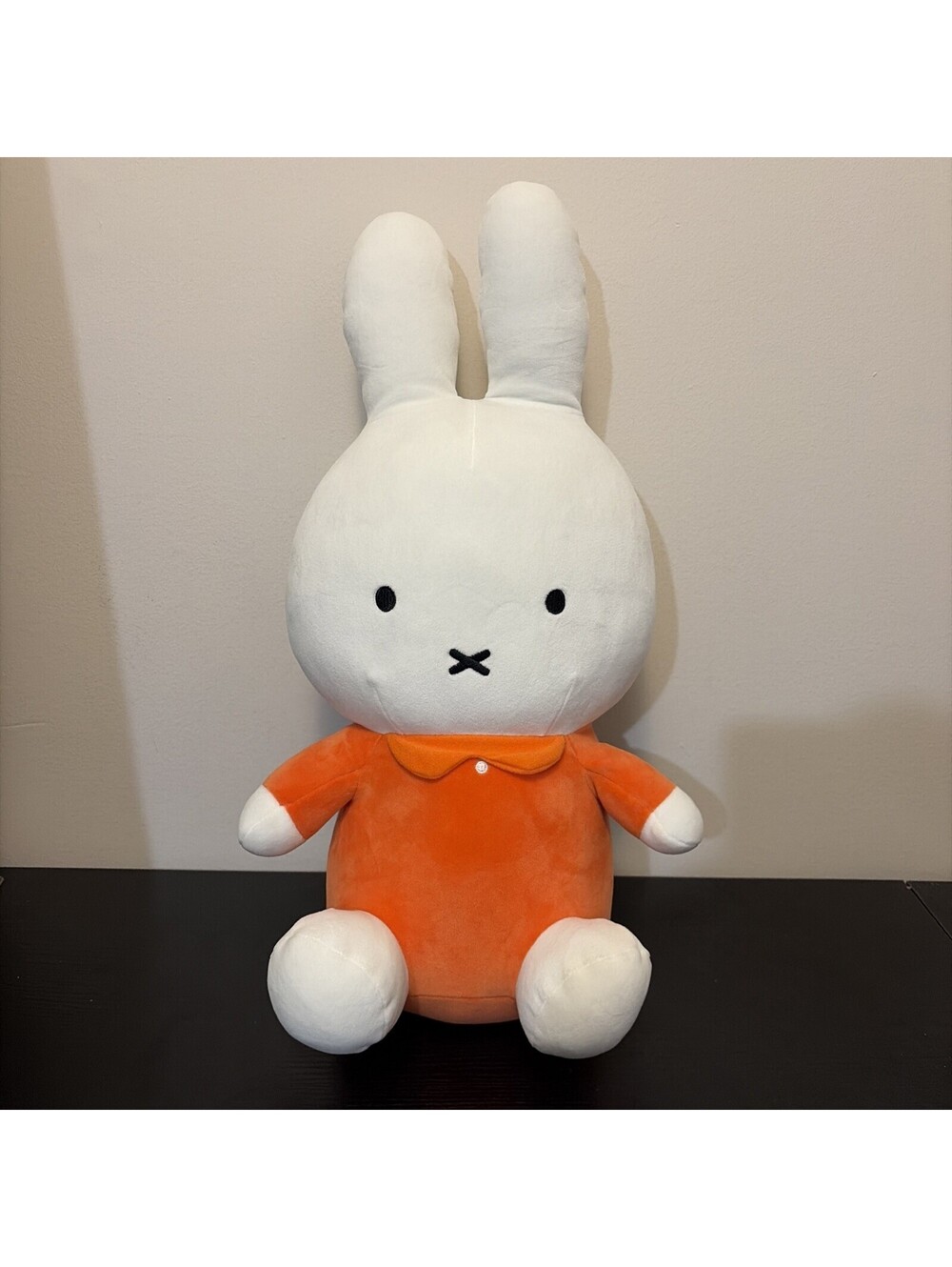 20" LARGE Miffy Bunny Sitting In Orange Dress Plush